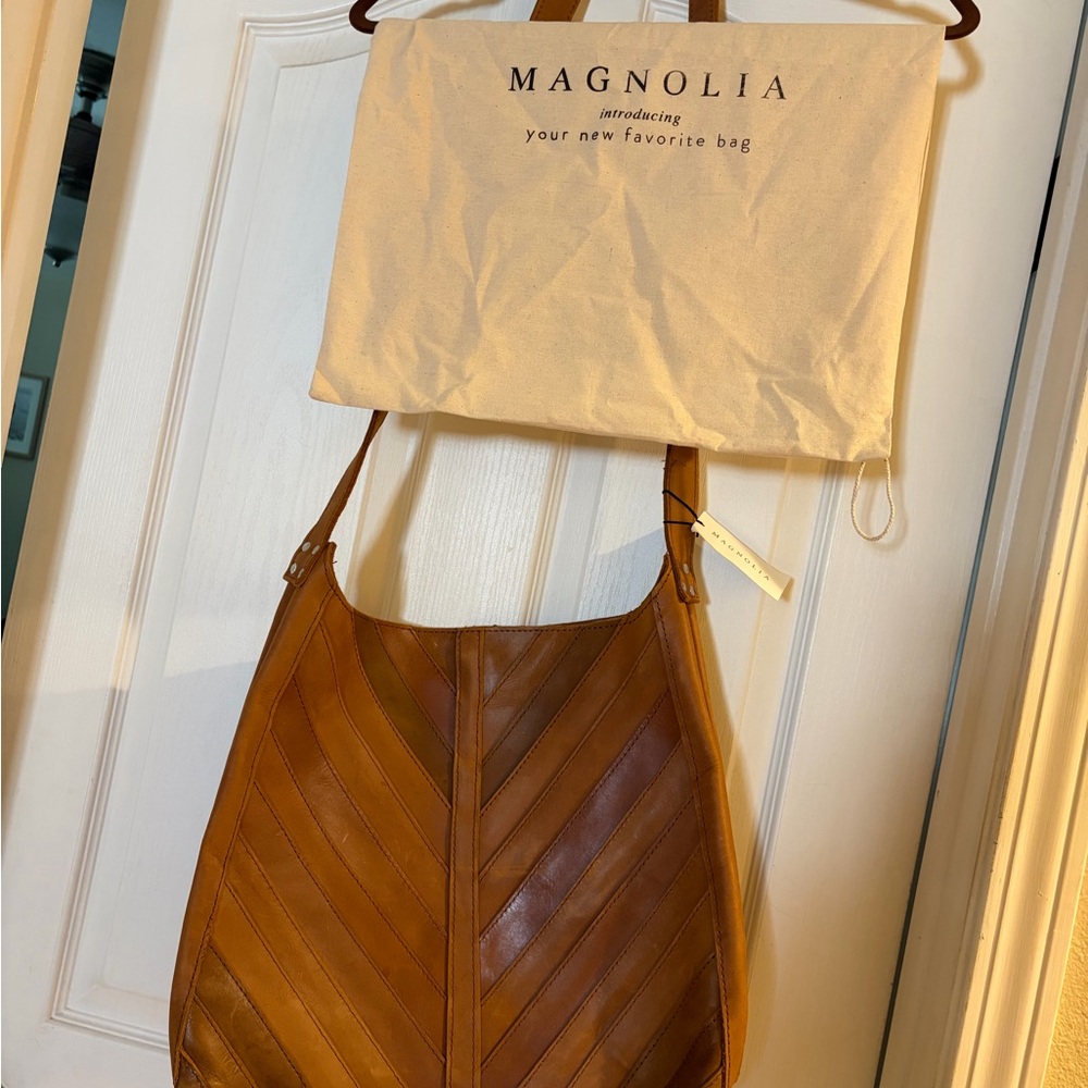 Magnolia Tan Leather Shoulder Bag